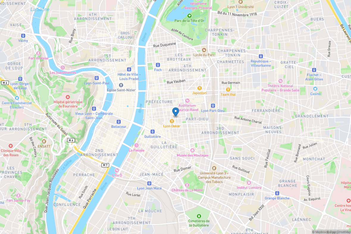 Lyon Bleu International (KLF) - Open Street Map