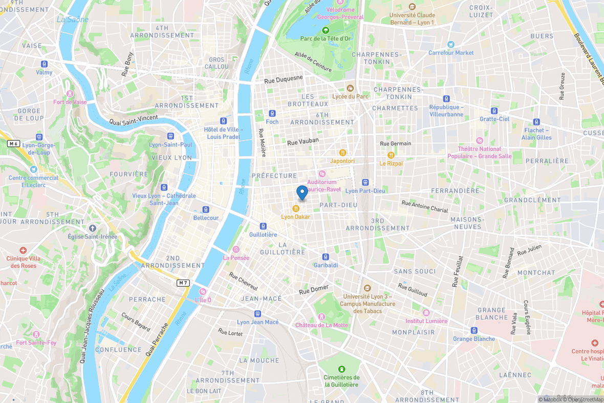 Lyon Bleu International (KLF) - Open Street Map